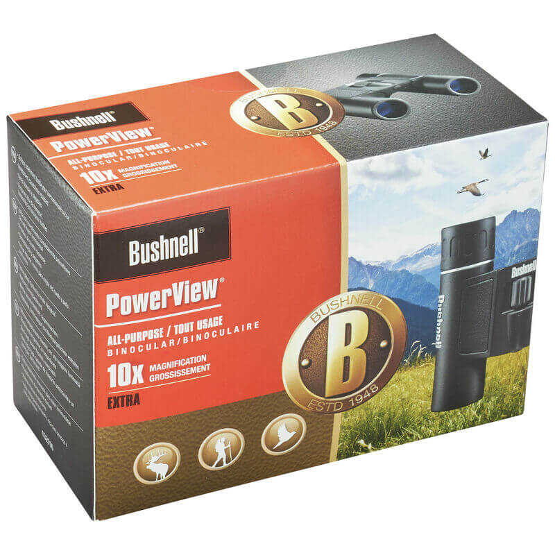 Bushnell PowerView® 10x25 Roof Prism Compact Binoculars (132516)