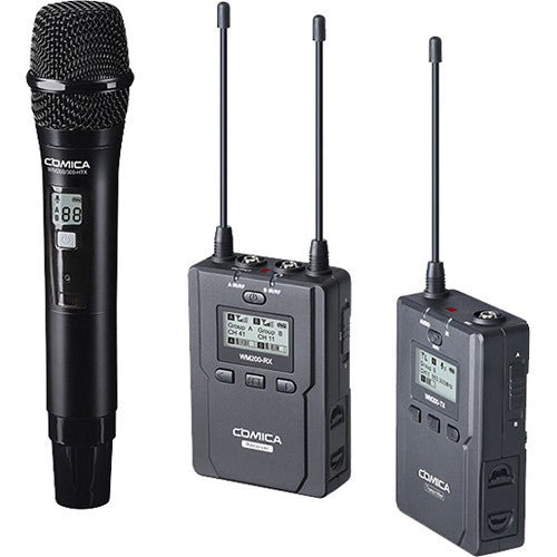 Comica 2-Person Camera-Mount Wireless Combo Microphone System (520 to 578 MHz) (CVM-WM200B) (Parallel Import)