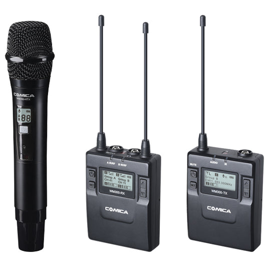 Comica 2-Person Camera-Mount Wireless Combo Microphone System (520.0 to 578.5 MHz) (CVM-WM300B) (Parallel Import)