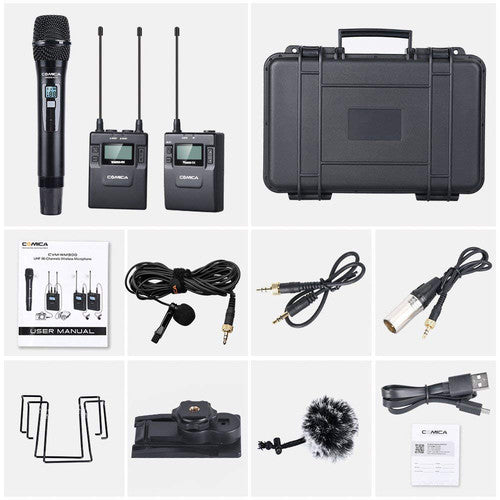 Comica 2-Person Camera-Mount Wireless Combo Microphone System (520.0 to 578.5 MHz) (CVM-WM300B) (Parallel Import)