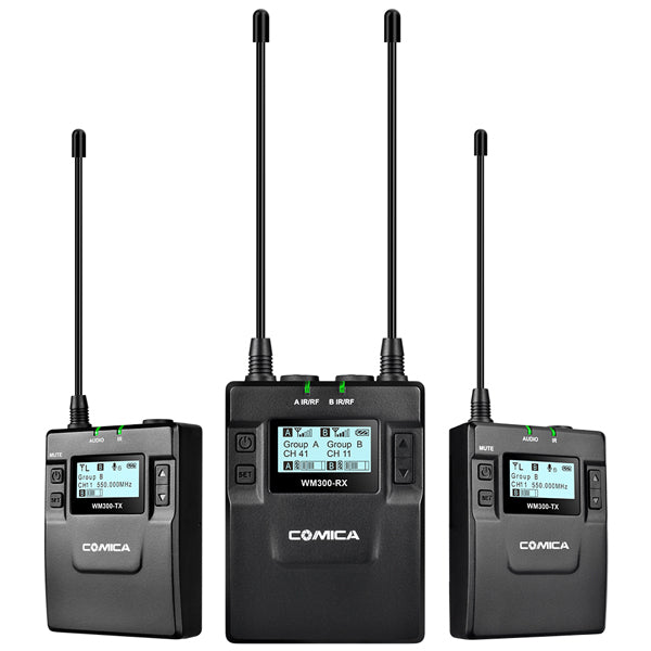 Comica 2-Person Camera-Mount Wireless Microphone System with Rechargeable Batterie (CVM-WM300A) (Parallel Import)