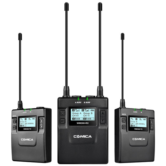 Comica 2-Person Camera-Mount Wireless Microphone System with Rechargeable Batterie (CVM-WM300A) (Parallel Import)
