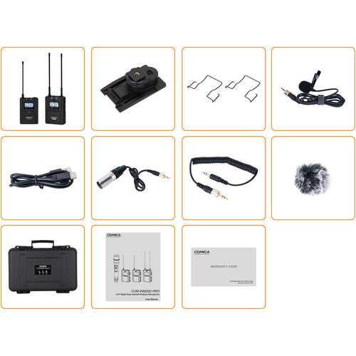 Comica Camera-Mount Wireless Omni Lavalier Microphone System (520 to 578 MHz) (CVM-WM200C) (Parallel Import)