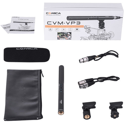 Comica Supercardioid Condenser Shotgun Microphone with Adjustable Sensitivity (CVM-VP3) (Parallel Import)