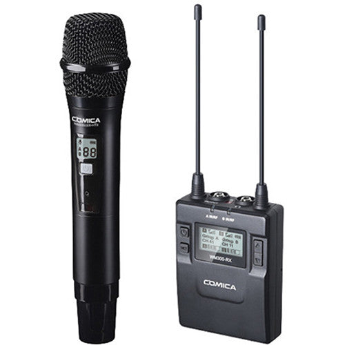 Comica Transmitter +Wireless Handheld Microphone System with Rechargeable Batteries (520 to 578 MHz) (CVM-WM300D) (Parallel Import)