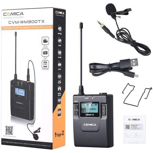 Comica Wireless Bodypack Transmitter with Omni Lavalier Microphone (520 to 578 MHz) (CVM-WM300TX) (Parallel Import)