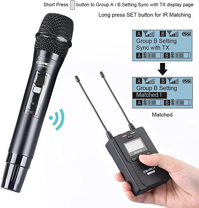 Comica Wireless Microphone UHF (CVM-WM200D) (Parallel Import)
