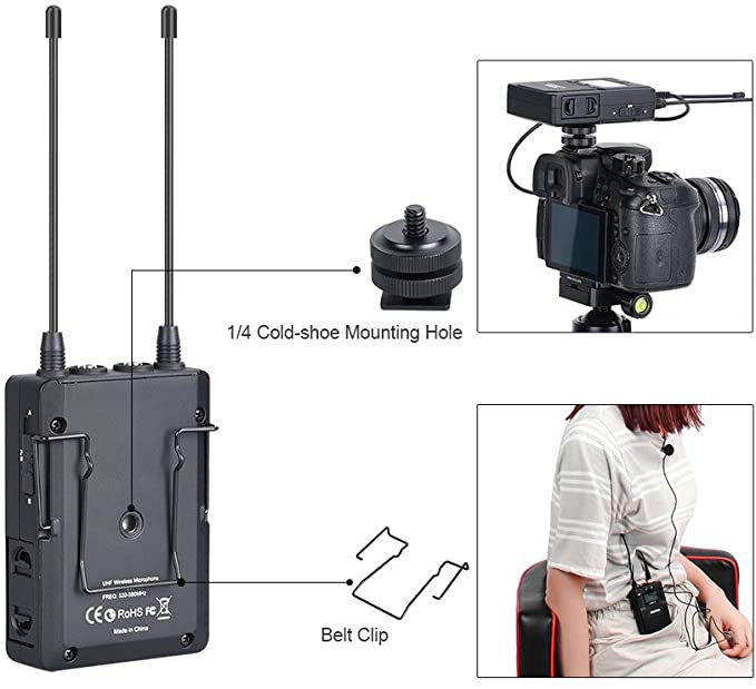 Comica Wireless Microphone UHF (CVM-WM200D) (Parallel Import)