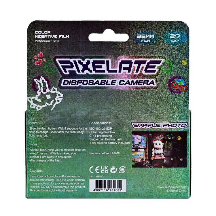 Retocolor Pixelate 400 35mm Disposable Film Camera with 27 exposures