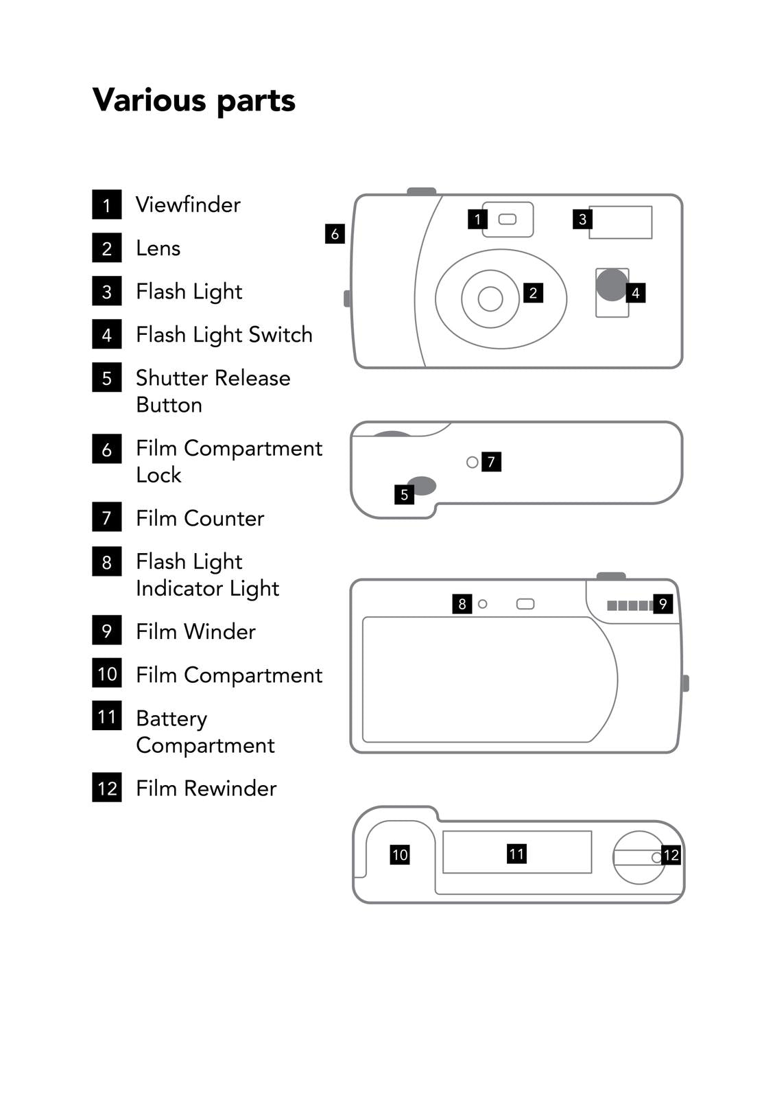 YASHICA MF-1Y 35mm Film Camera (Parallel Import)