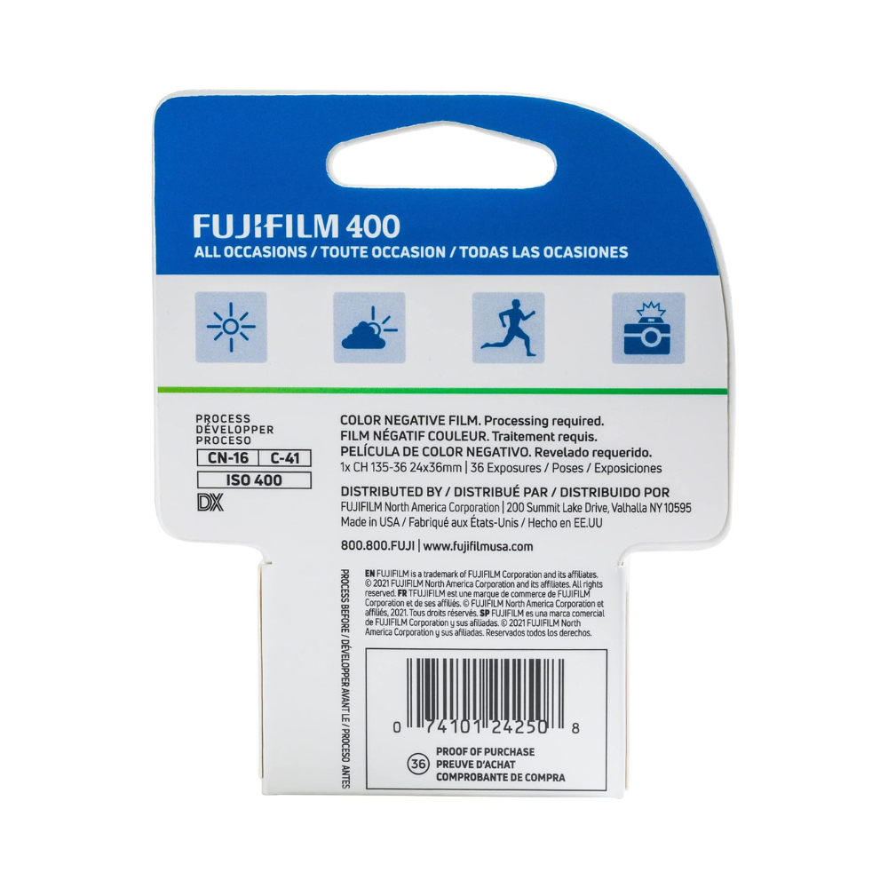 Fujifilm Fujicolor 400 Color Negative Film (35mm Roll Film, 36 Exposures)