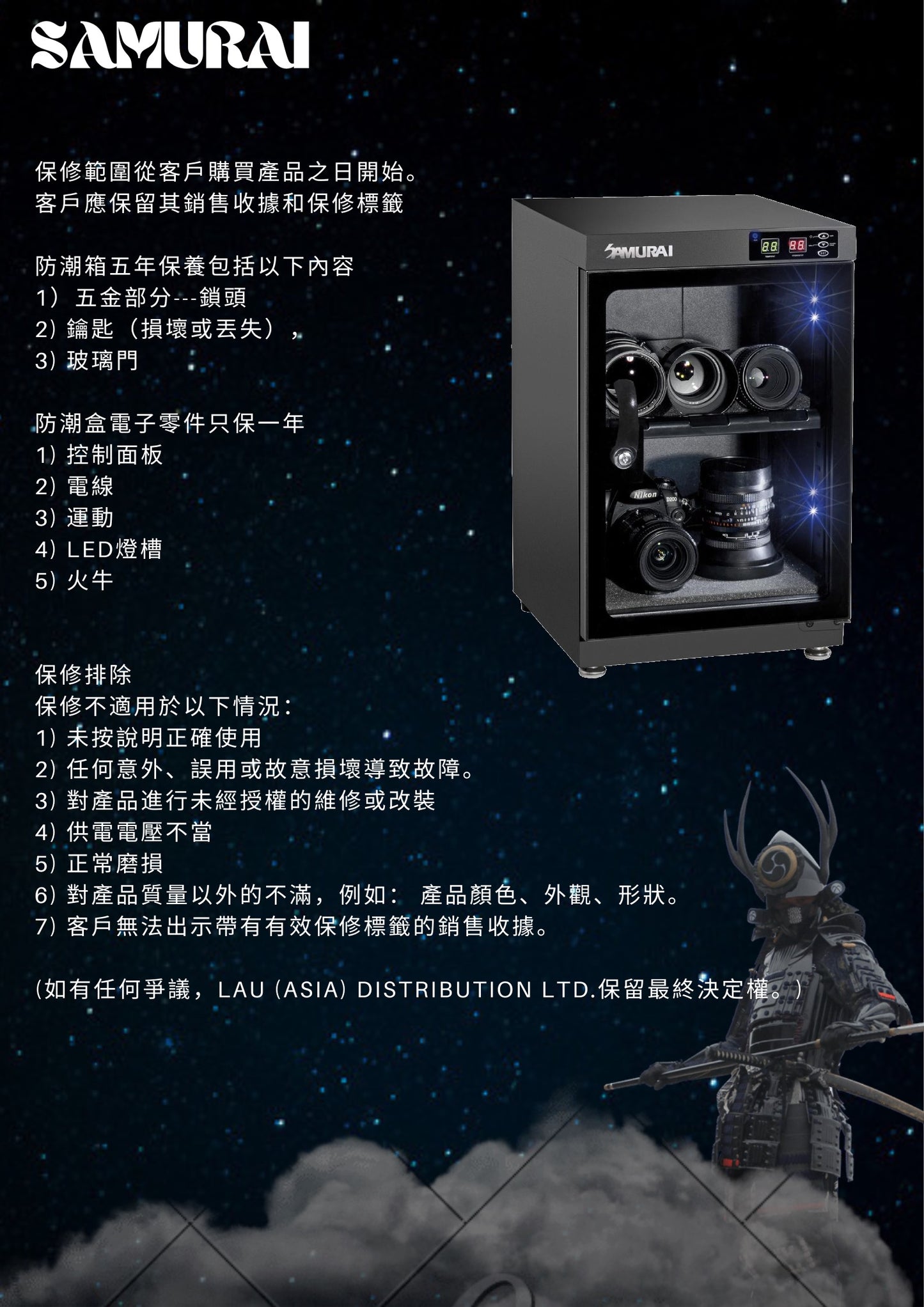 Samurai GP5-150L Dry Cabinet
