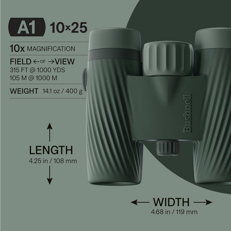 BUSHNELL 博士能 A1 Waterproof 防水望遠鏡 10x25 (A1-1025CG)