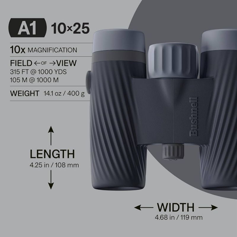 BUSHNELL A1 Compact Waterproof Binoculars 10x25 (A1-1025EB)