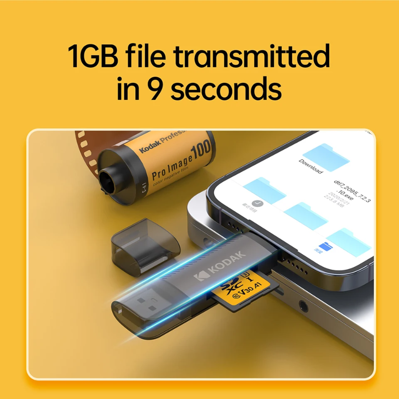 Kodak 4 in 1 Card Reader 2-IN-1 C210 Type C Universal Card Adapter (Parallel Import)