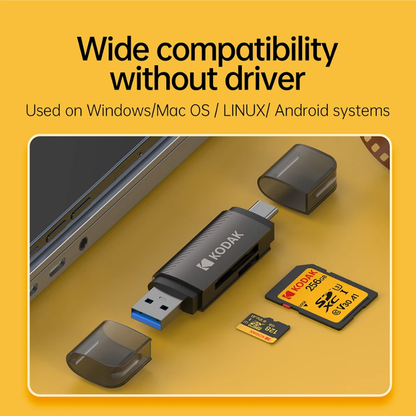 Kodak 4 in 1 Card Reader 2-IN-1 C210 Type C Universal Card Adapter (Parallel Import)