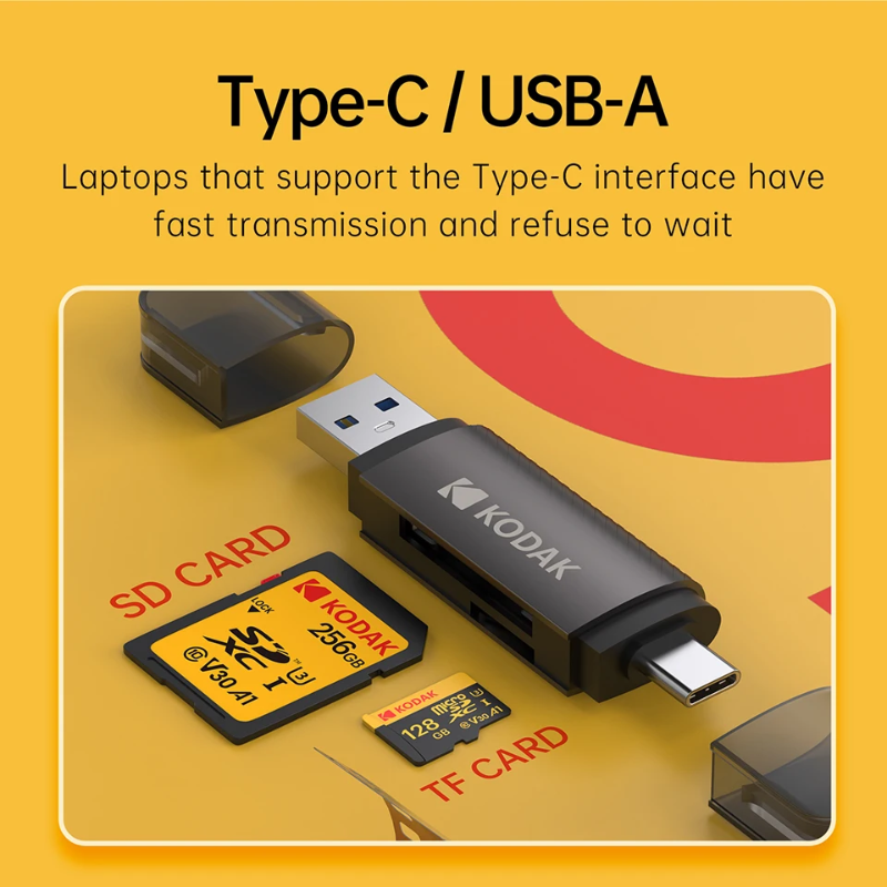 Kodak 4 in 1 Card Reader 2-IN-1 C210 Type C Universal Card Adapter (Parallel Import)