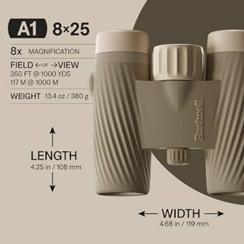 BUSHNELL A1 Compact Waterproof Binoculars 8x25 (A1-825TT)