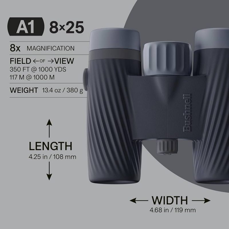 BUSHNELL A1 Compact Waterproof Binoculars 8x25 (A1-825EB)