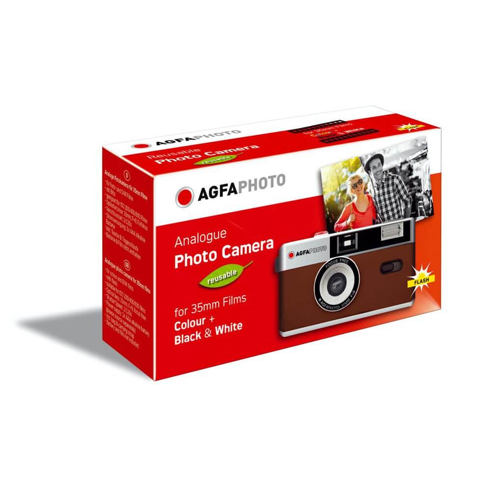 AgfaPhoto 可重用 35mm 德國復古風 傻瓜菲林相機 (咖啡色)