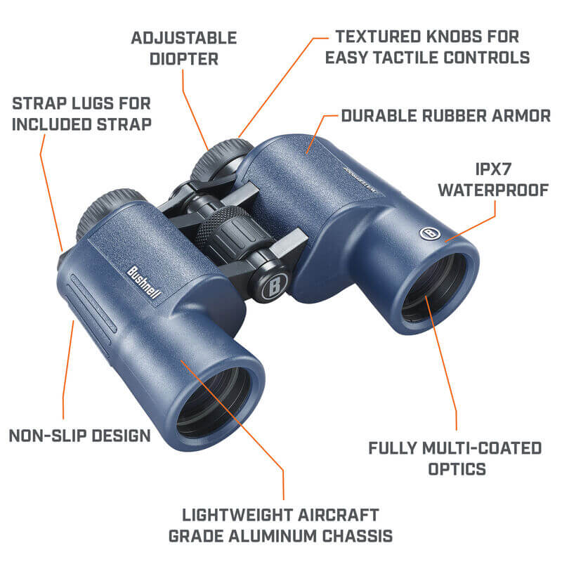 Bushnell 博士能 H2O™ 12x42 防水普羅棱鏡雙筒望遠鏡 (134212R)