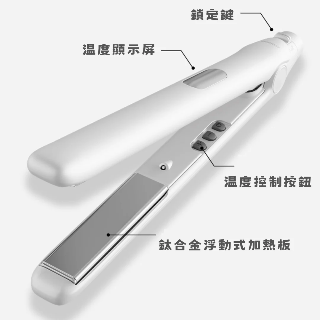 Cattale x Coolean CL610 Korean Temperature-Controlled Negative Ions Hair Straightener and Curling Iron (Authorized Goods)