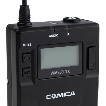 Comica 2 人攝像頭無線麥克風系統，帶可充電電池 (CVM-WM300A)