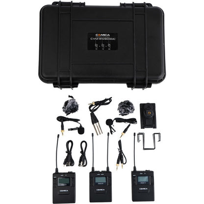 Comica 2-Person Camera-Mount Wireless Microphone System with Rechargeable Batterie (CVM-WM300A)