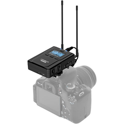 Comica 攝像頭安裝無線全向領夾式麥克風系統（520 至 578 MHz）(CVM-WM200C)