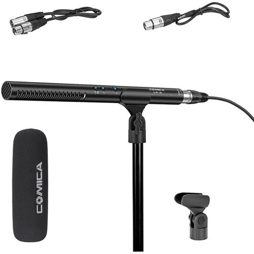 Comica Supercardioid Condenser Shotgun Microphone with Adjustable Sensitivity (CVM-VP3)