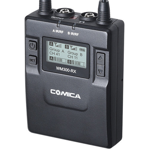 Comica Transmitter +Wireless Handheld Microphone System with Rechargeable Batteries (520 to 578 MHz) (CVM-WM300D)