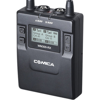 Comica 發射器 + 無線手持麥克風系統，帶可充電電池（520 至 578）（CVM-WM300D）