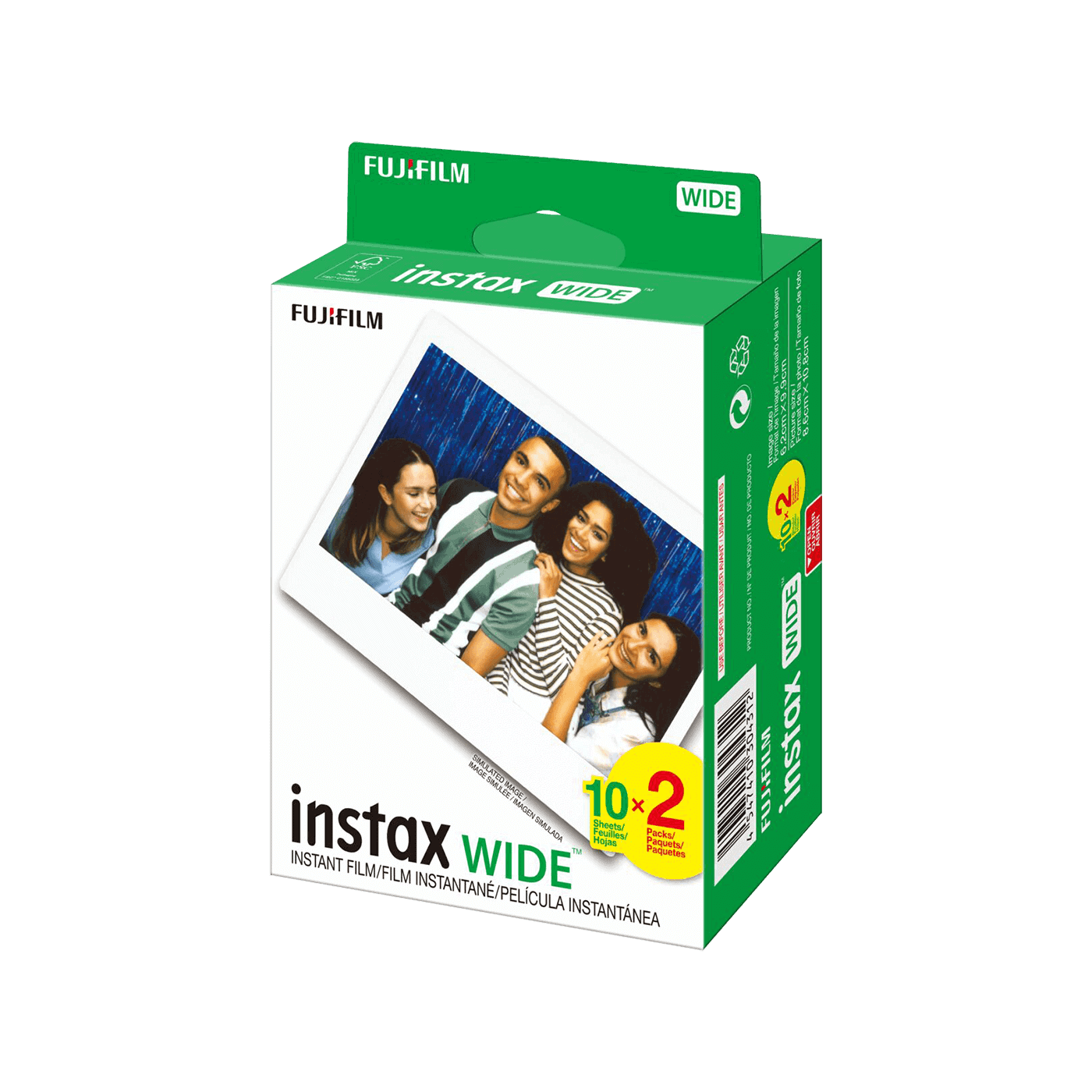 Fujifilm 富士菲林 Instax WIDE 即影即有菲林相紙 (白色 White) 10x2件裝