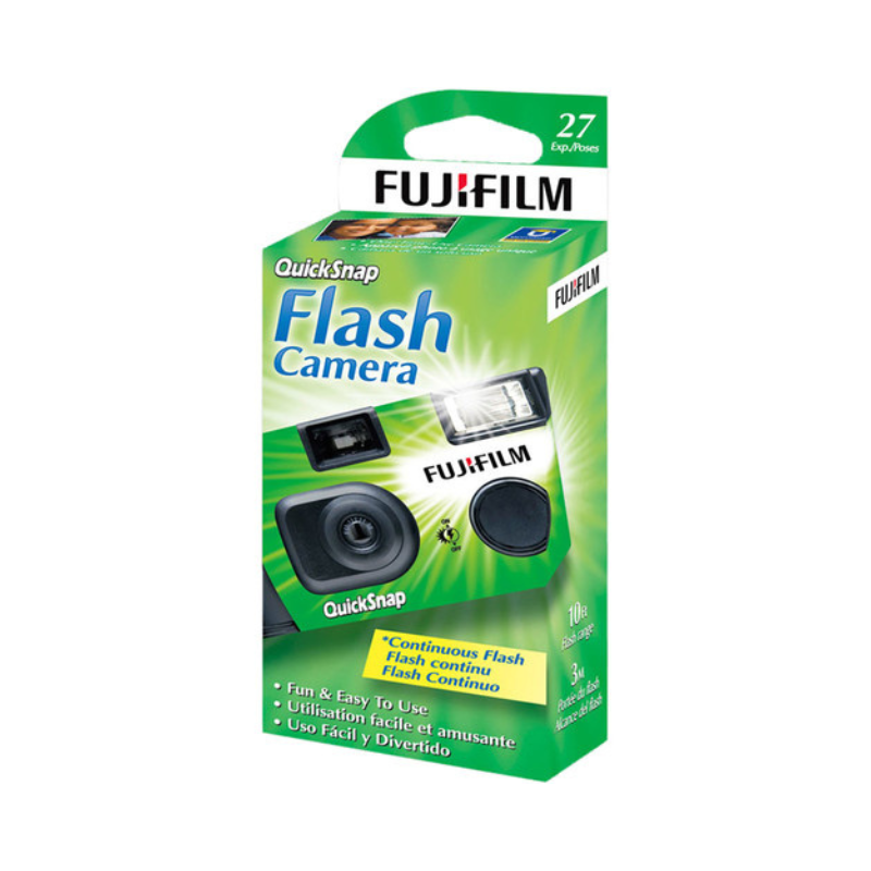 Fujifilm Quicksnap Flash One-Time-Use Disposable Film Camera (ISO 400, 27 Exposures) (US version Simple Ace)