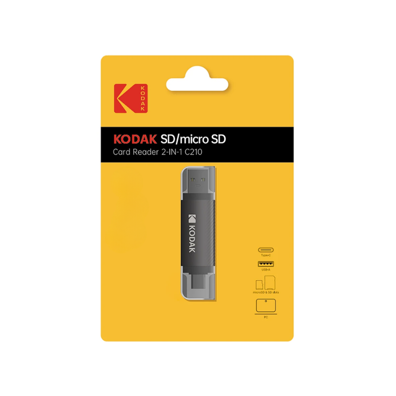 Kodak 4 in 1 Card Reader 2-IN-1 C210 Type C Universal Card Adapter (Parallel Import)