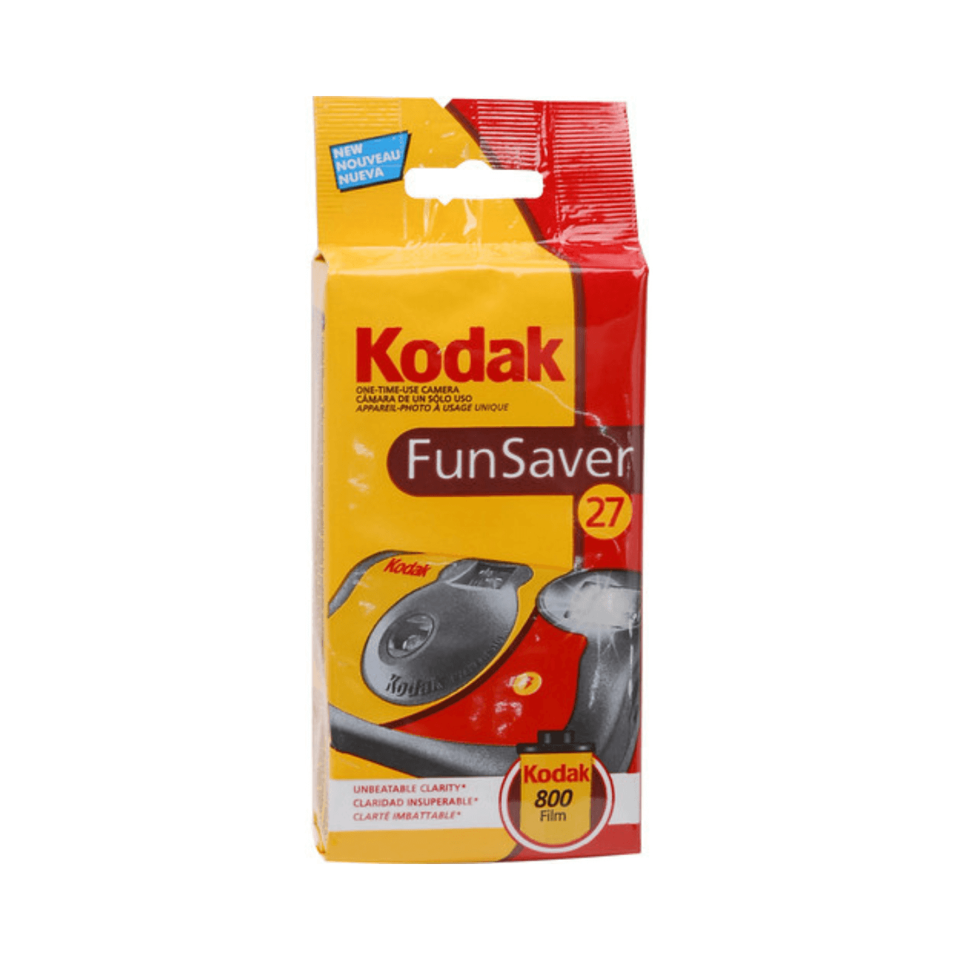 Kodak FunSaver 35mm One-Time-Use Disposable Camera (ISO-800 27Exp) with Flash