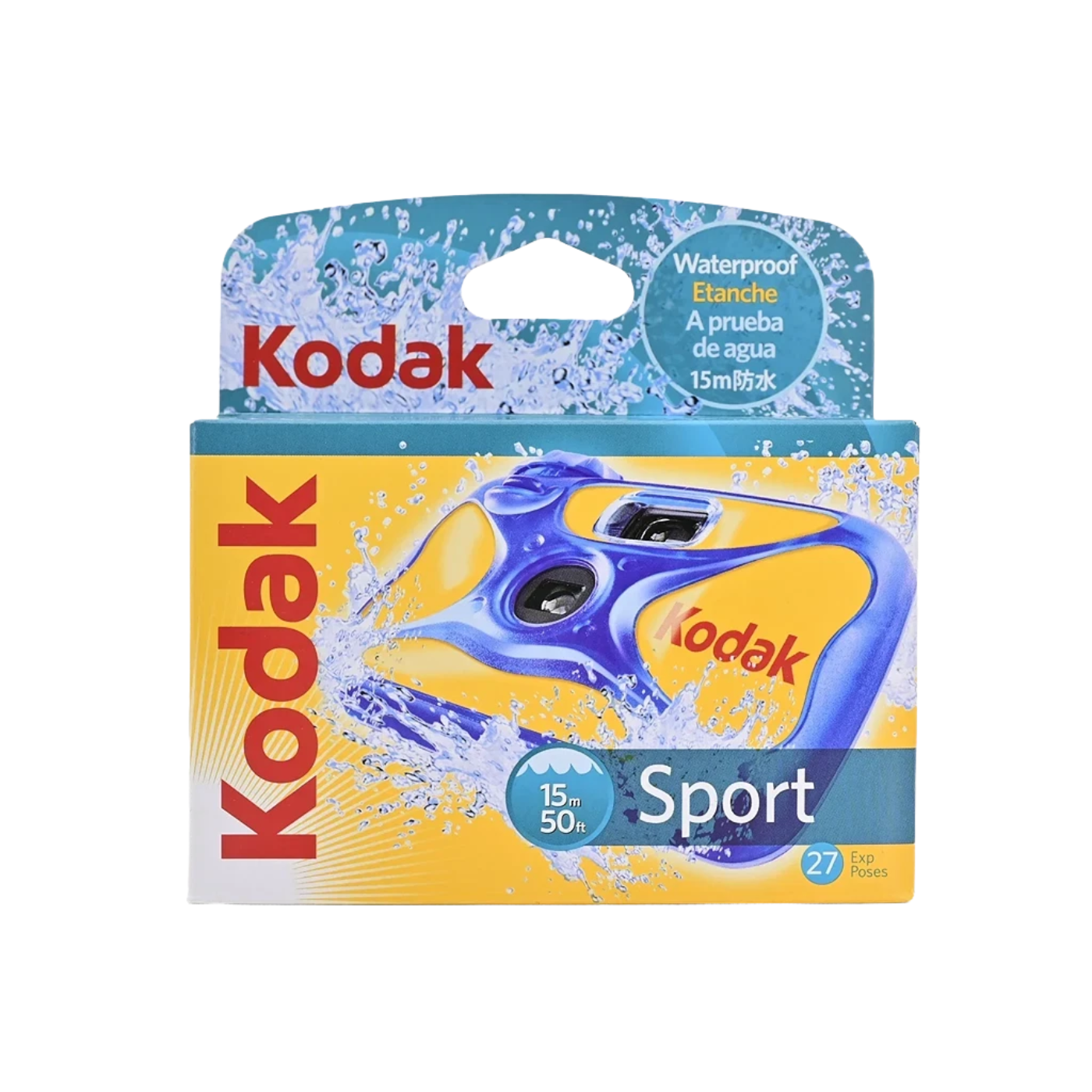 Kodak 柯達 Water & Sport (50英尺/15 米) 防水一次性即棄35mm菲林相機 (ISO-800 27 Exp)