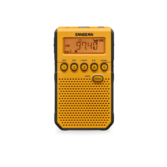 Sangean DT-800 AM / FM Weather Alert Pocket Radio Yellow (Authorized Goods)
