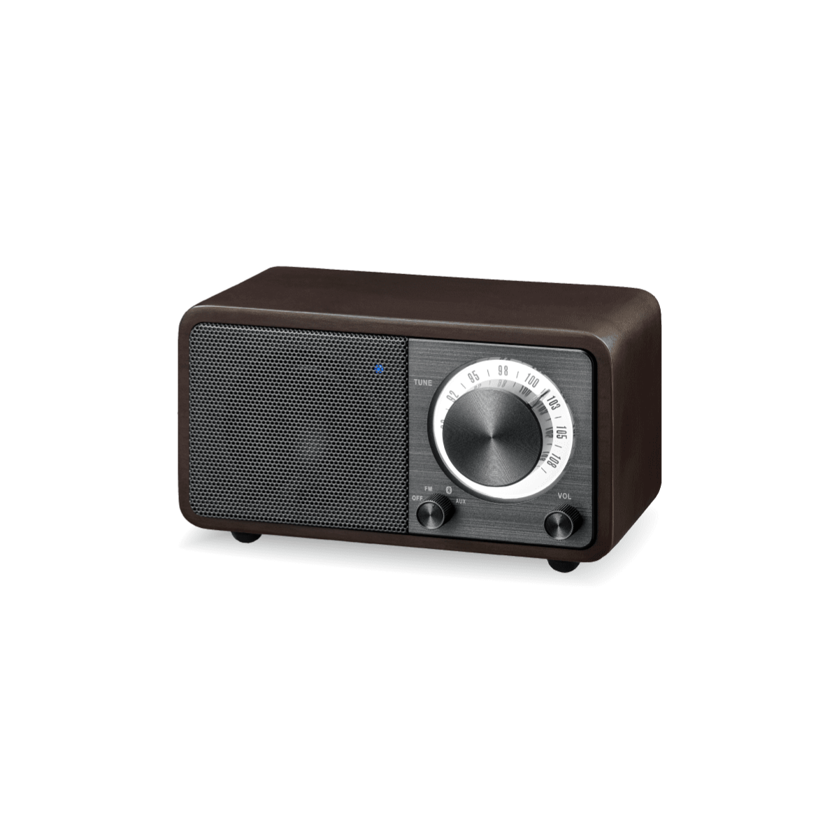 Sangean WR-7 FM / Bluetooth / Aux-in Wooden Cabinet Radio Dark Cherry (Authorized Goods)