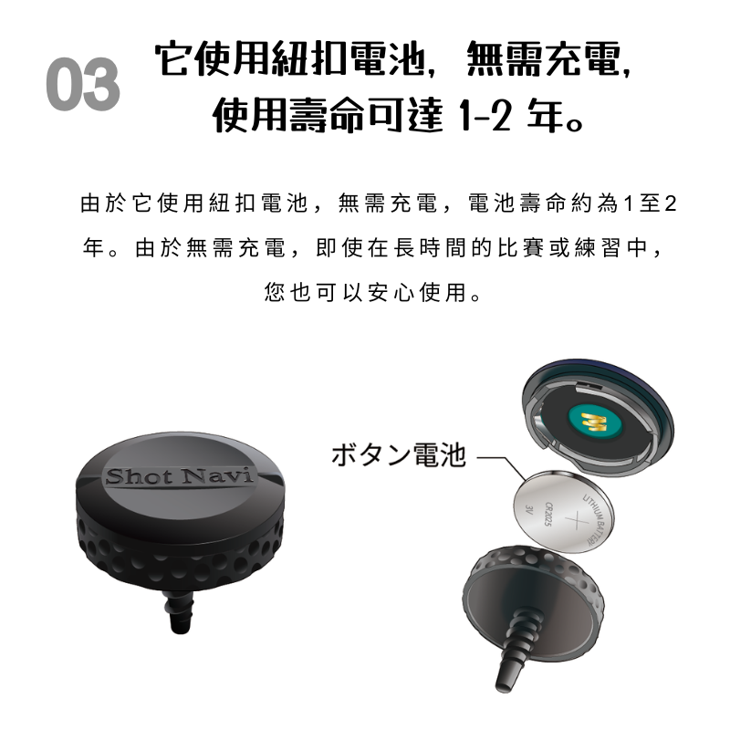 SHOT NAVI SHOT TRACKER 高爾夫球桿追蹤感測器 (日本製造)