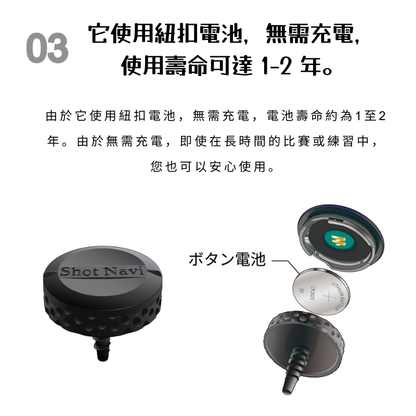 SHOT NAVI SHOT TRACKER 高爾夫球桿追蹤感測器 (日本製造)