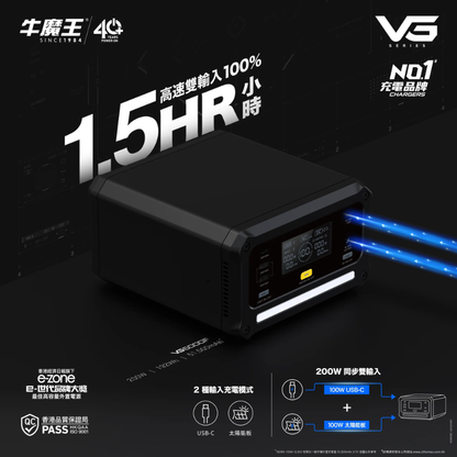 Maxpower 牛魔王 VG6000F 51,500mAh / 192Wh / 200W 流動 AC 電源 (原裝行貨)