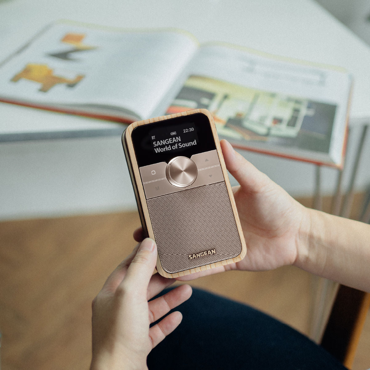 SANGEAN DDR-8 DAB DAB+/FM-RDS/Bluetooth Radio (WHITE ASH)