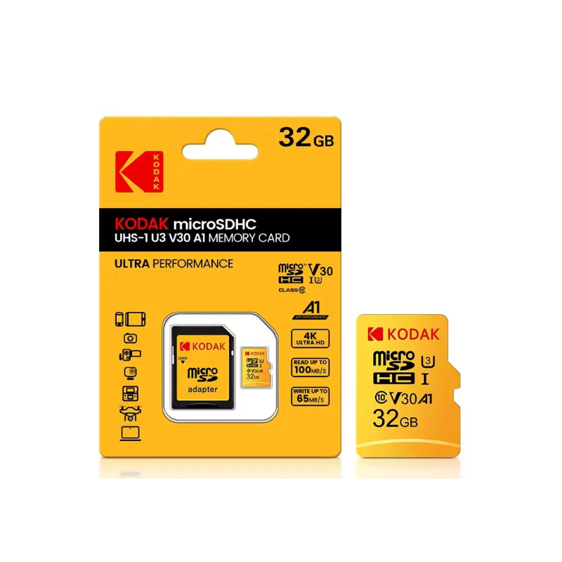 Kodak 柯達 microSD ULTRA PERFORMANCE Class 10 UHS-I U3 V30 A1 記憶卡 (64GB) (平行進口)