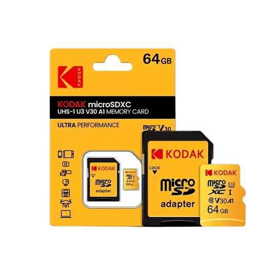 Kodak microSD ULTRA PERFORMANCE Class 10 UHS-I U3 V30 A1 Memory Card (64GB) (Parallel Import)