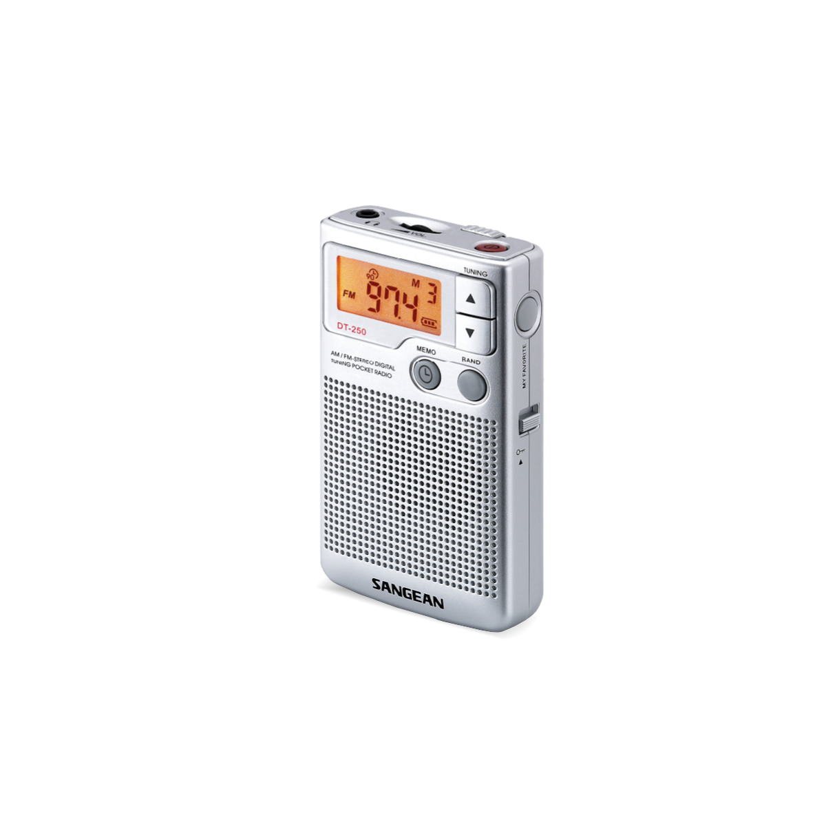 Sangean DT-250 AM / FM-Stereo Digital Turning Pocket Radio (Authorized Goods)